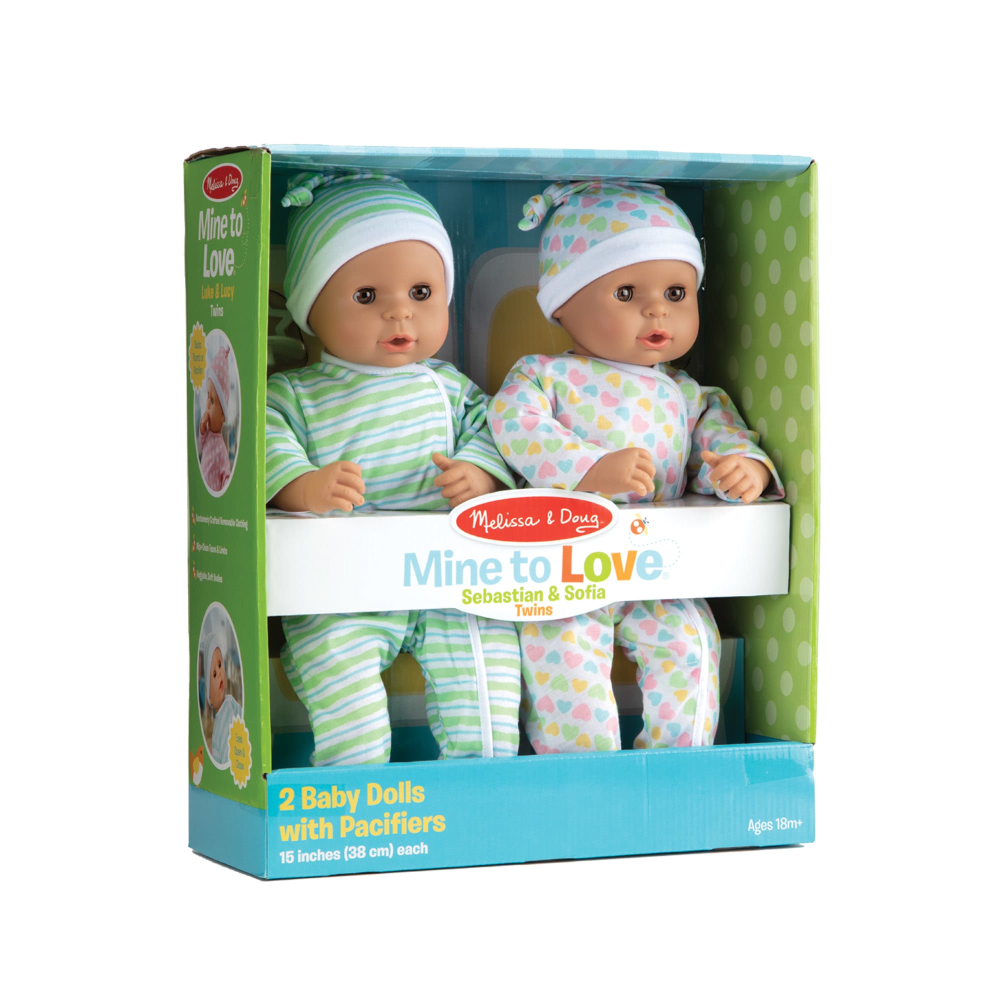 Melissa & Doug Mine to Love Twins Tyler & Taylor Dolls