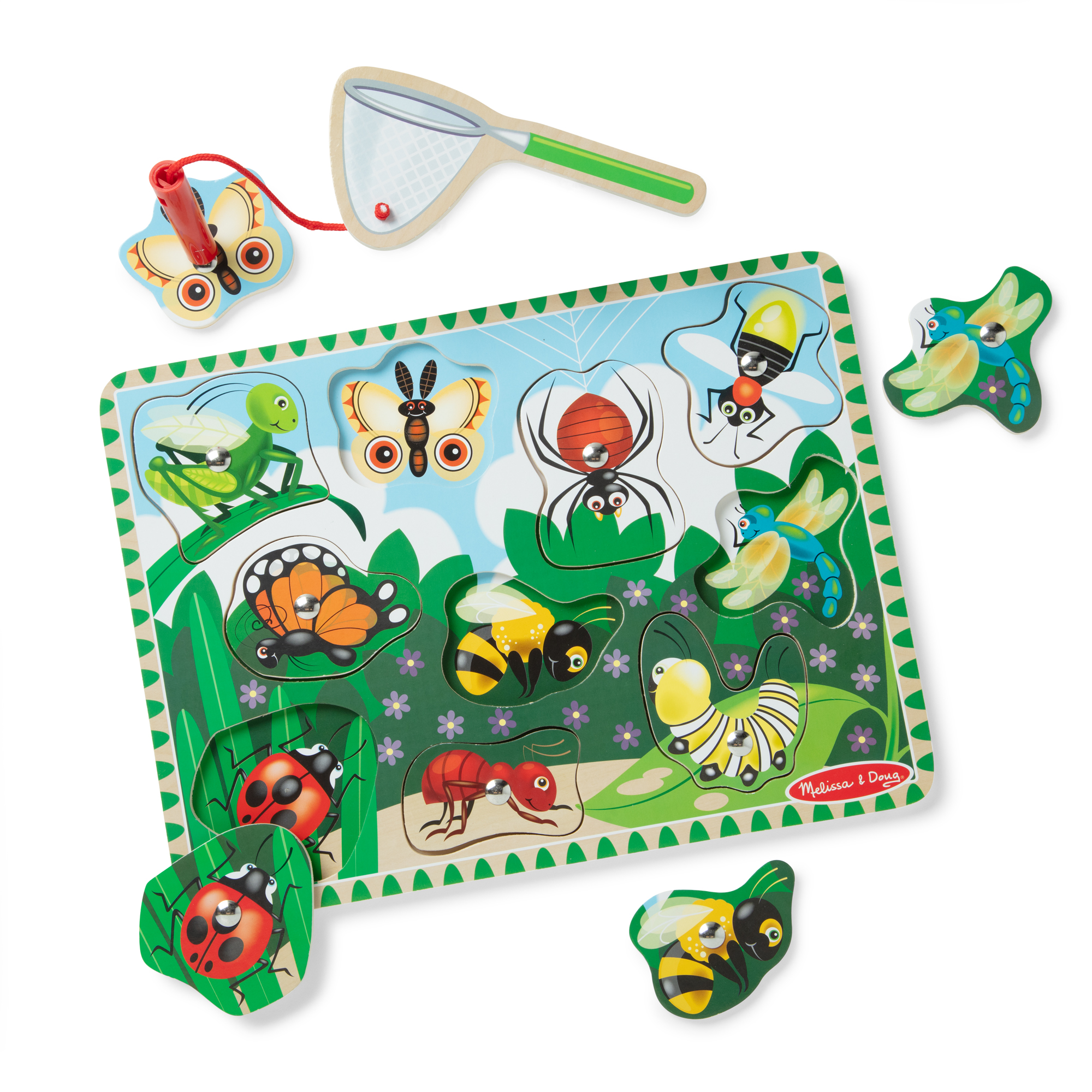Product: Bug-Catching Magnetic Puzzle Game - 10 Pieces