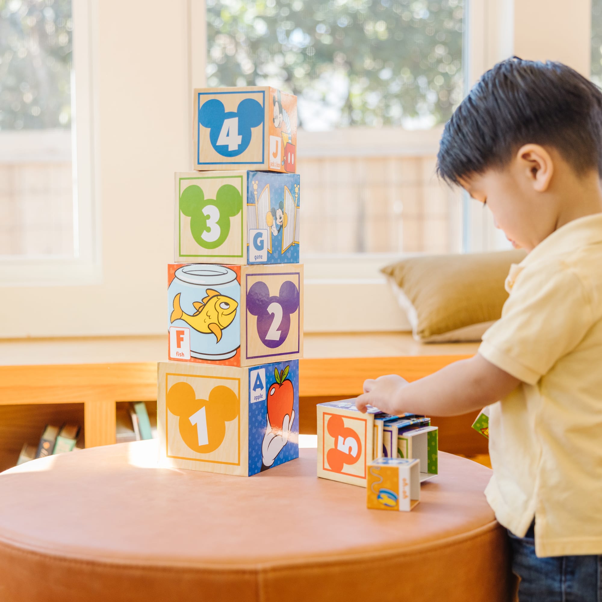 Mickey mouse hot sale stacking blocks