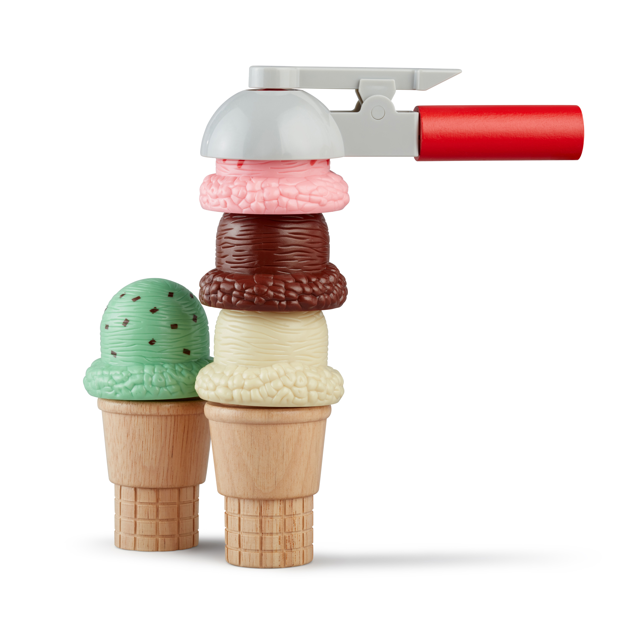 Melissa & Doug Scoop and Stack Ice Cream Cone Magnetic Pretend Play Set