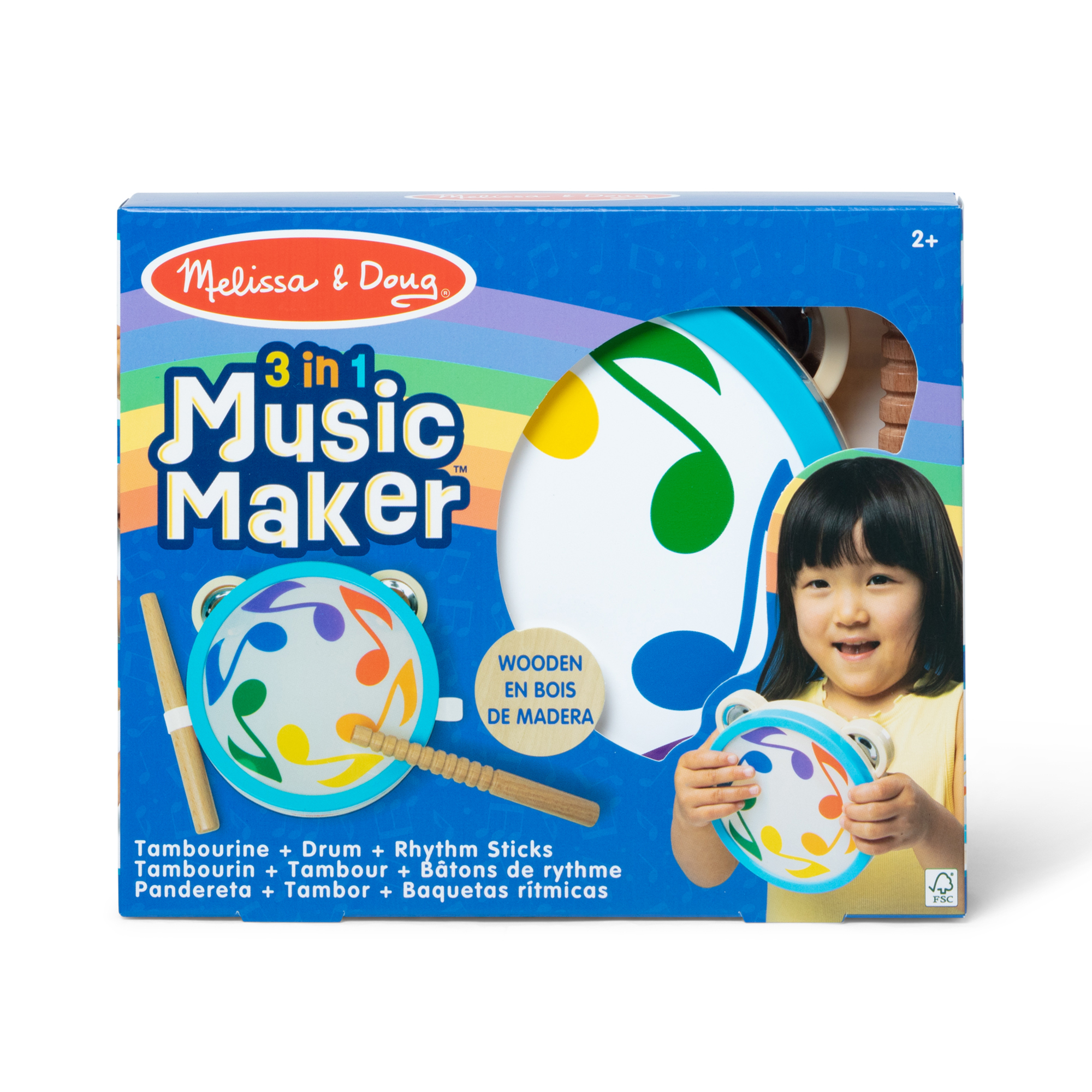 Product: 3-in-1 Wooden Music Maker