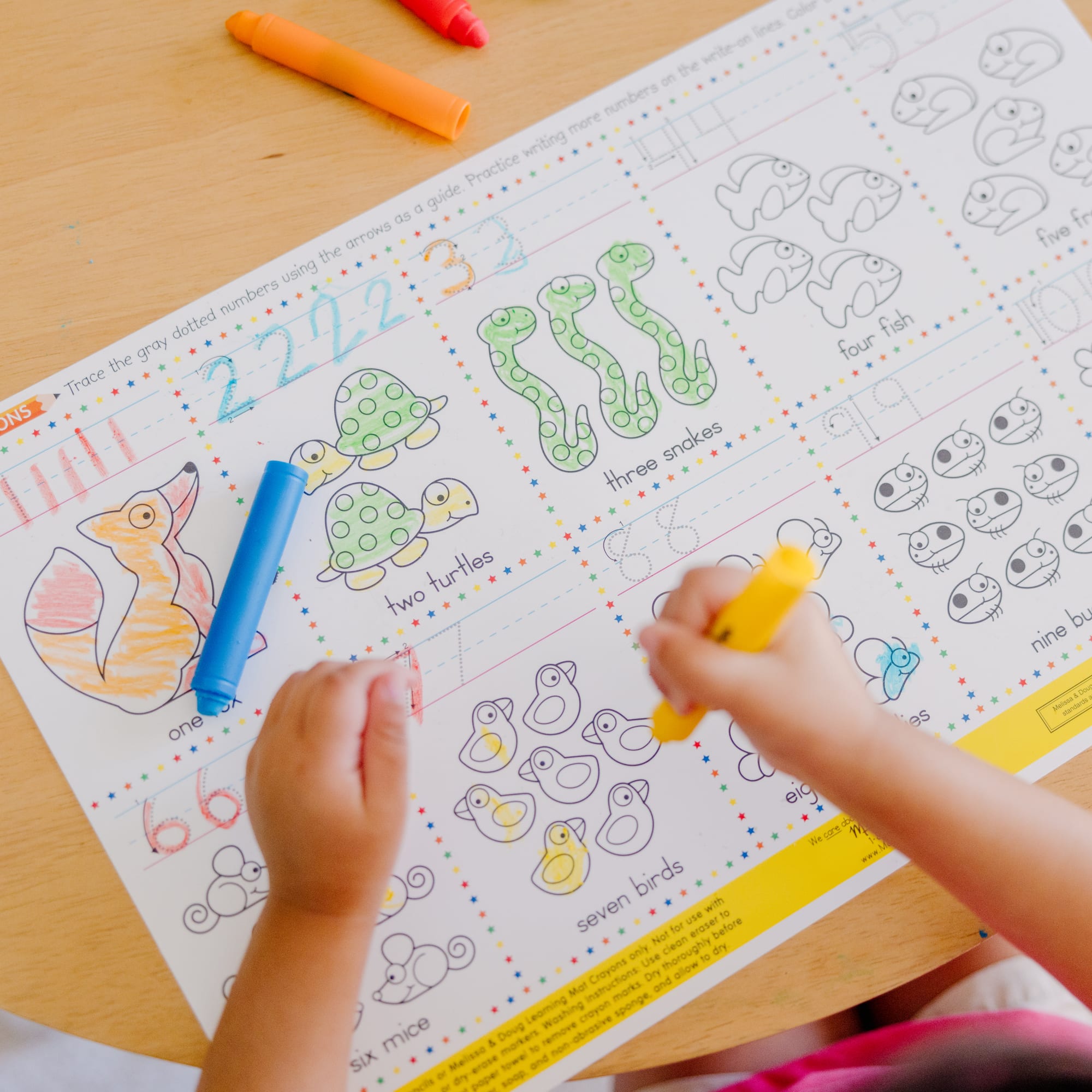 Learning Mat Crayons Learning Mat Crayons