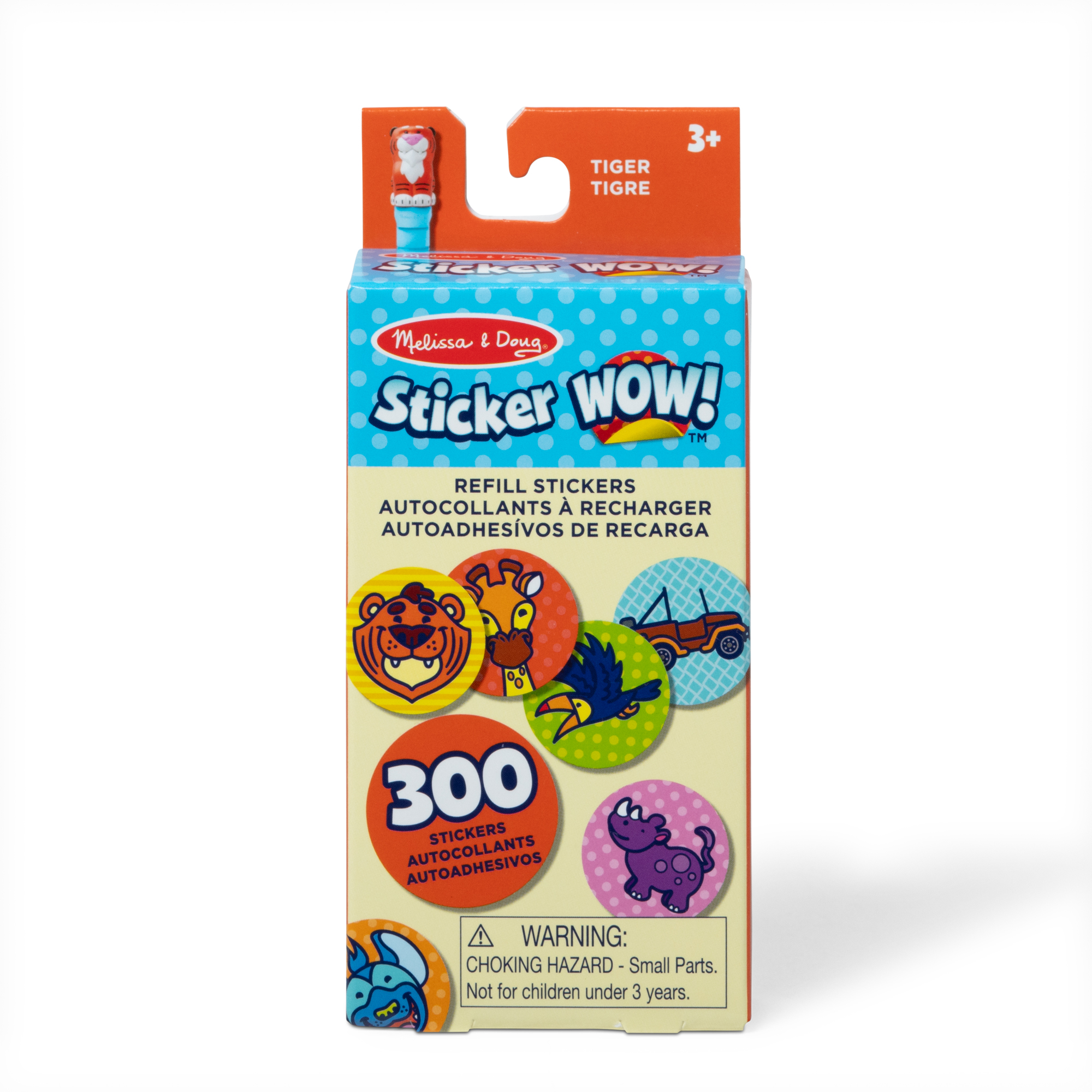 Sticker WOW!® Tiger Bundle: Sticker Stamper & Activity Pad + 300 Refil