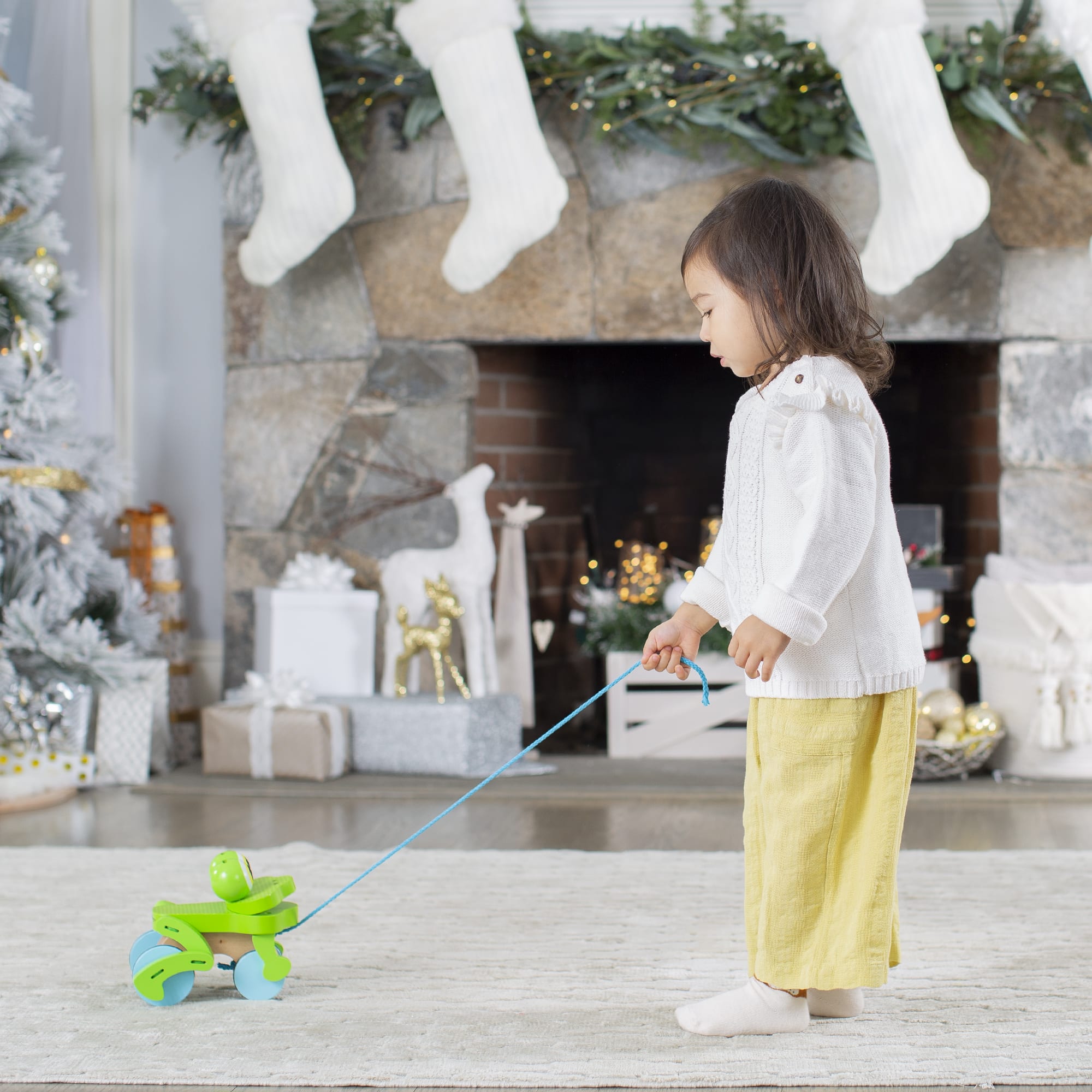 Product: First Play Frolicking Frog Wooden Pull Toy