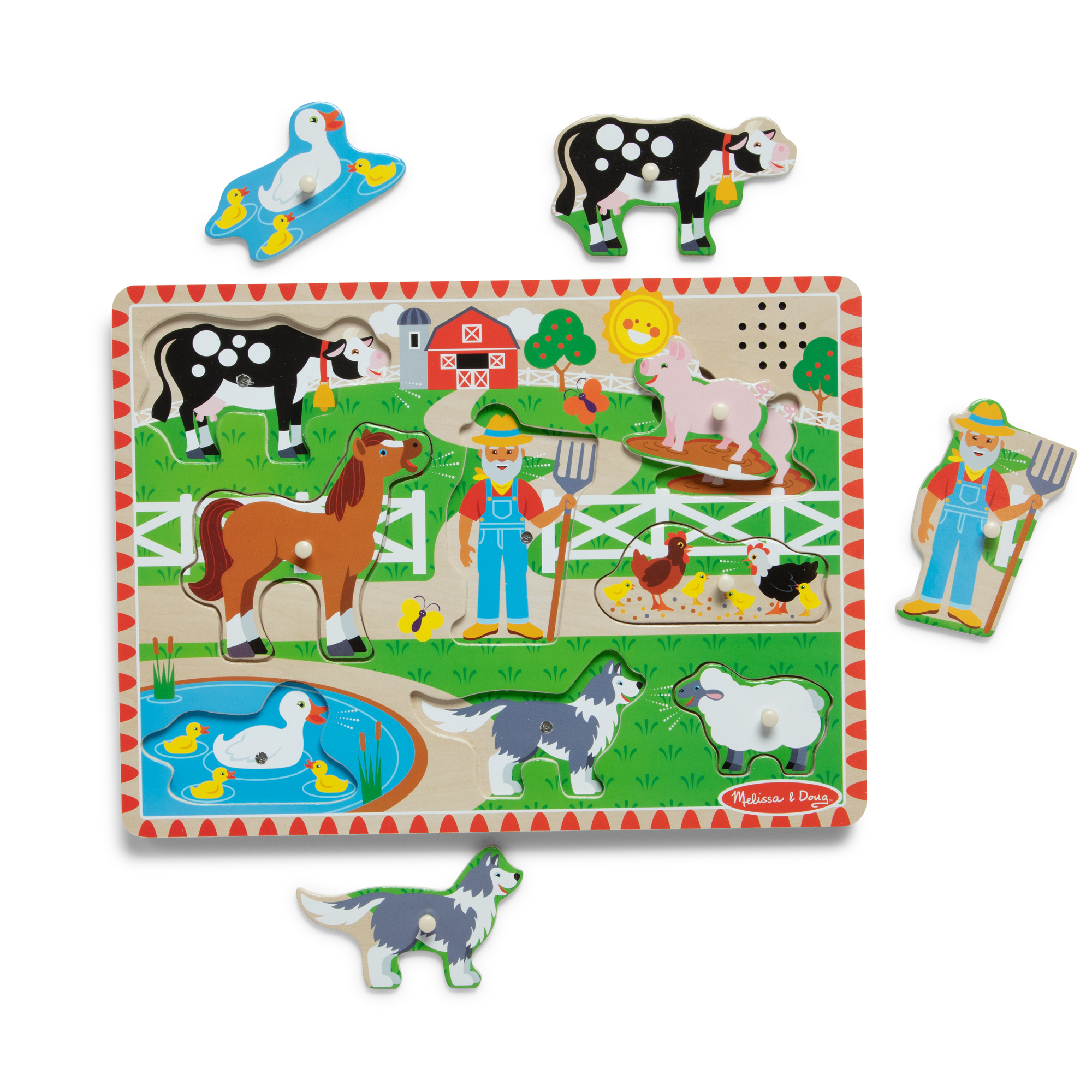モ*フ様 Melissa & Doug　メリッサ＆ダグ　 ゴールデンレトリバー Product: Old MacDonald's Farm Sound Puzzle - 8 Pieces