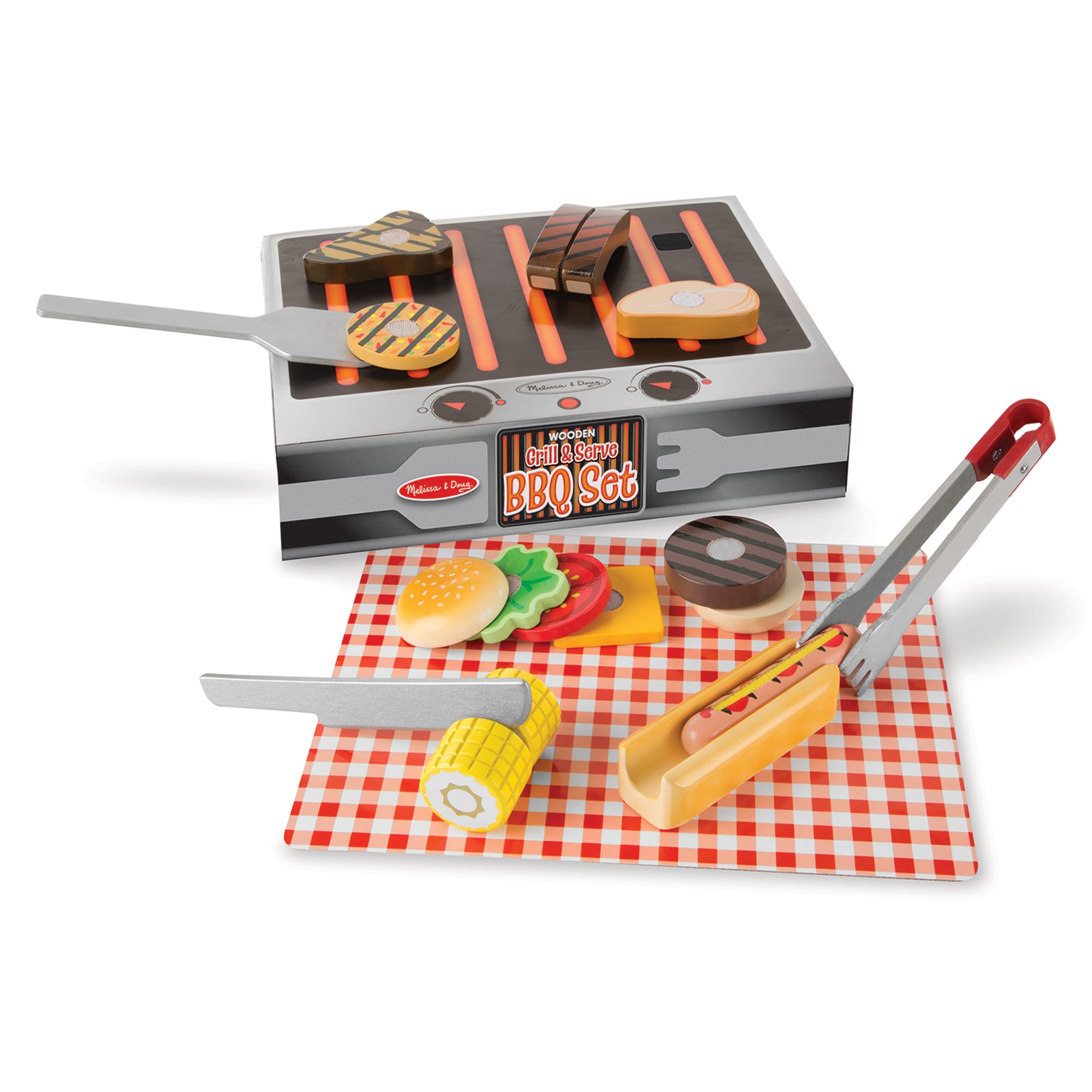 Melissa & Doug Top & Bake Wooden Pizza Counter Play Set (41 Pcs) -  FSC-Certified Materials 