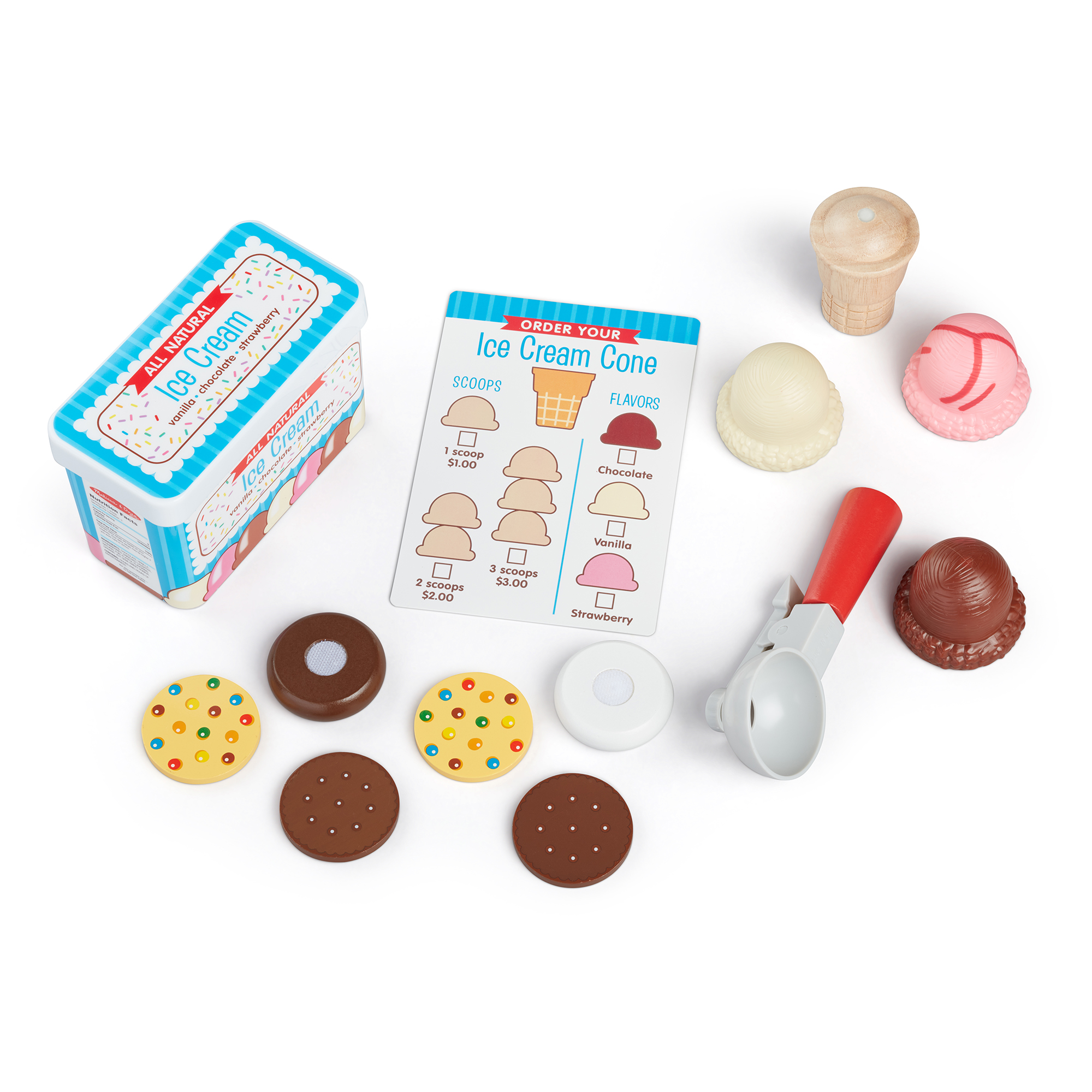 Melissa & Doug Scoop and Stack Ice Cream Cone Magnetic Pretend Play Set