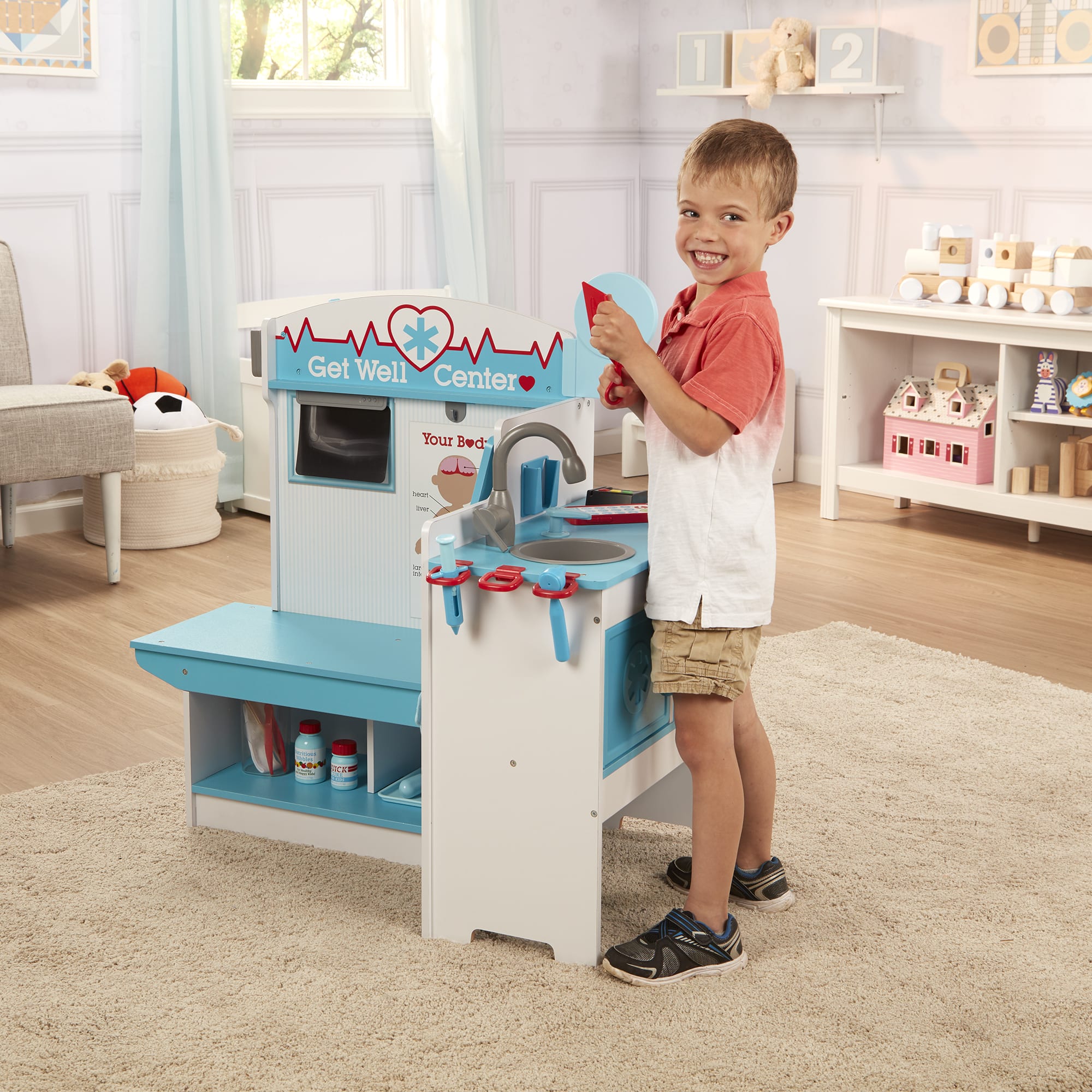 Lil' Jumbl Wooden Doctor Playset, Multi-Sided Medical, 55% OFF