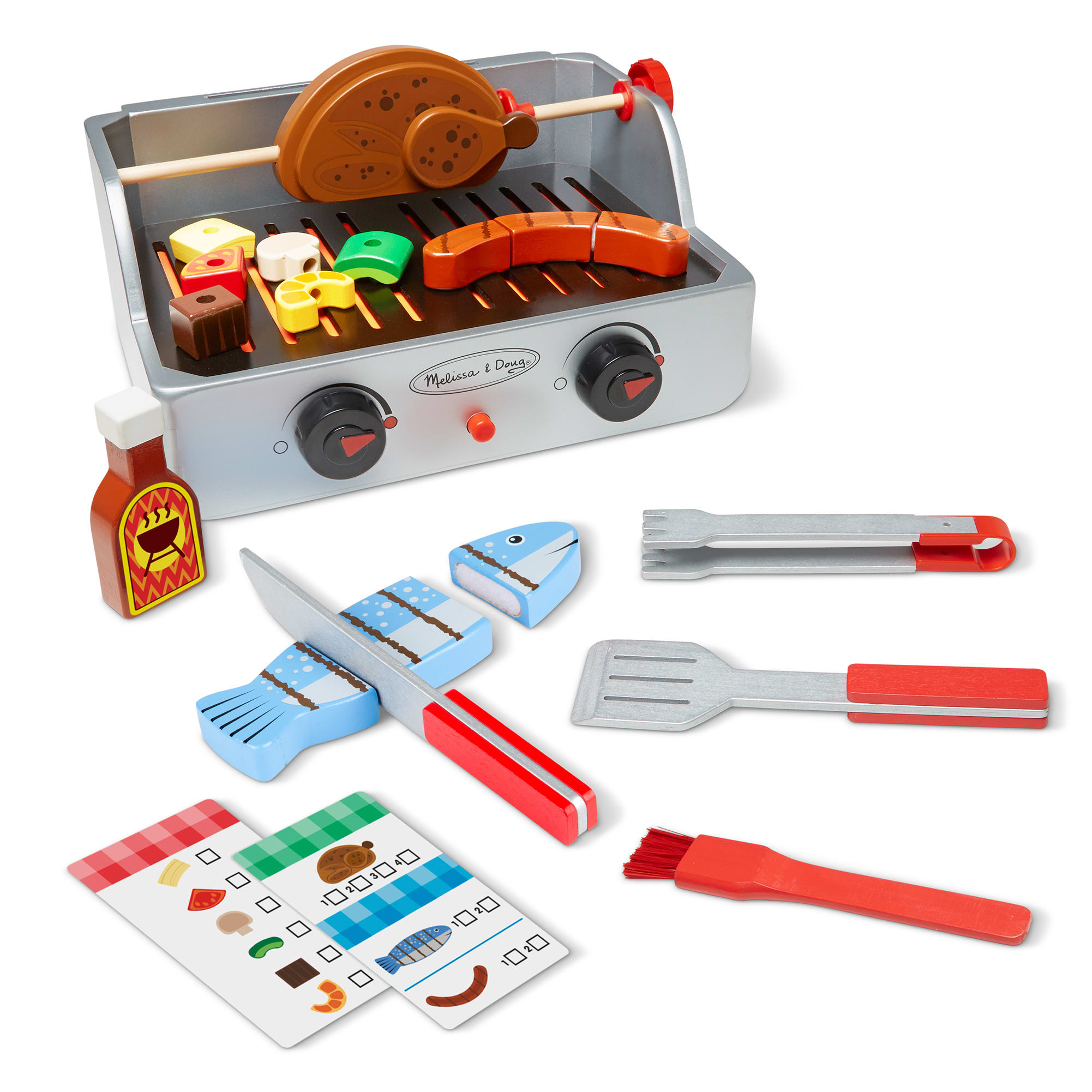 Wooden Toys Melissa Doug Wooden Deluxe Barbecue Grill Smoker